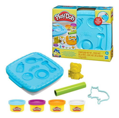 Set De Juego Mascotas Play-doh F7528 Color Azul Azul/blanco/morado/naranja