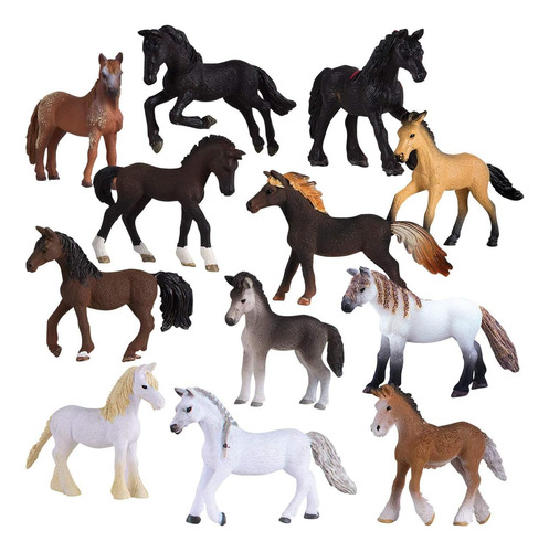 Liberty Imports Juego De 12 Figuras De Caballos De Lujo Para