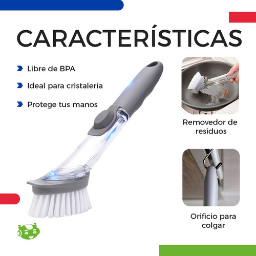 Escova Com Dispensador De Sabão, Esponja, Lavadora De Pratos