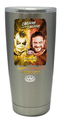 Garrafa térmica Aaa 20 Oz Pagan Vs Cyber Wrestling Od76759 prateada