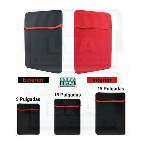Funda Estuche Sobre Bolsa Protector Neopreno Tablet 10 Negro