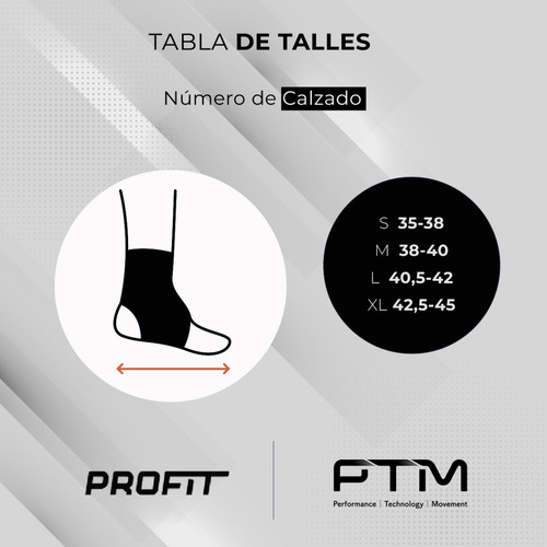 Imagen 4 de 9 de Tobillera Con Ballenas Laterales Profit Ptm Oficial