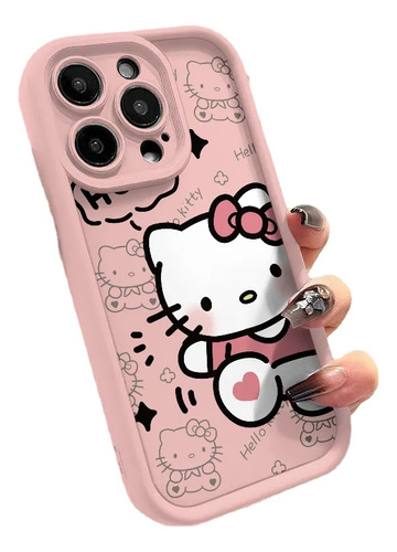 Funda De Teléfono Sanrio Ins Hello Kitty Para iPhone 15, 14,