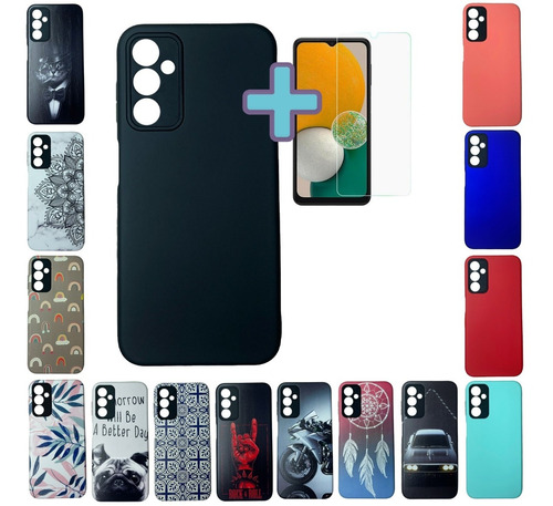  Funda Protector Para Samsung Galaxy A14 Reforzada Y Vidrio