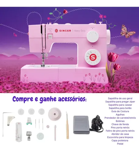 Máquina De Costura Singer Facilita Pro 4411 Rosa-claro | MercadoLivre