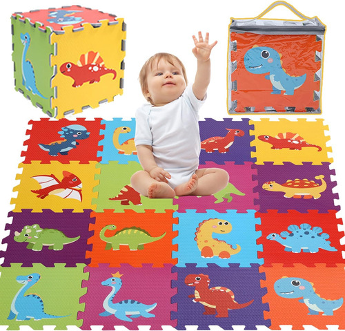Alfombras De Puzzle Para Bebés Y Niños De 16 Piezas Para El