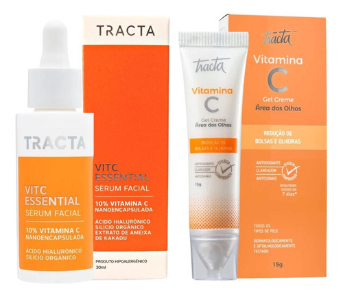 Kit Tracta Vitamina C Sérum Facial + Gel Área Dos Olhos Tipo De Pele Todo Tipo De Pele