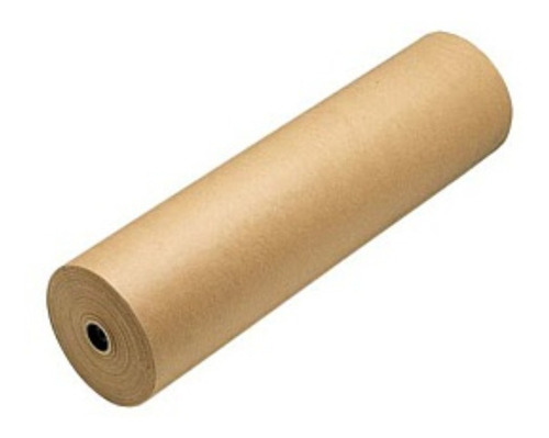 Bobina Rollo Papel Kraf Color Madera De 40 Cm Envoltorios