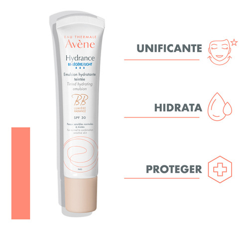 Avène Hydrance Bb Cream Ligera 4 En 1 Con Color Spf30 40ml