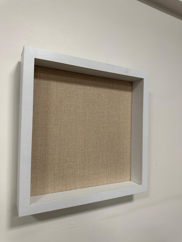 Portarretratos Marco 5cm Profundidad 30x30cm Madera Acrilico Color Blanco Shadow