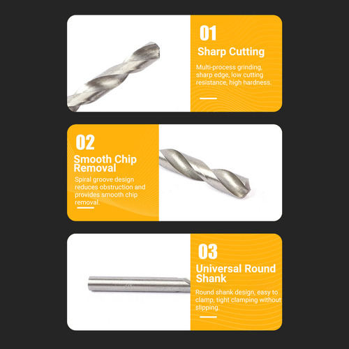 Juego De Brocas De Acero De 13 Piezas Con Funda Para Metal D