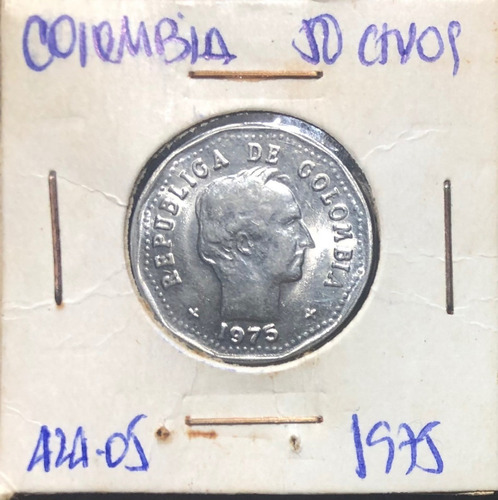 Colombia 50 Centavos 1975 Jer424.06