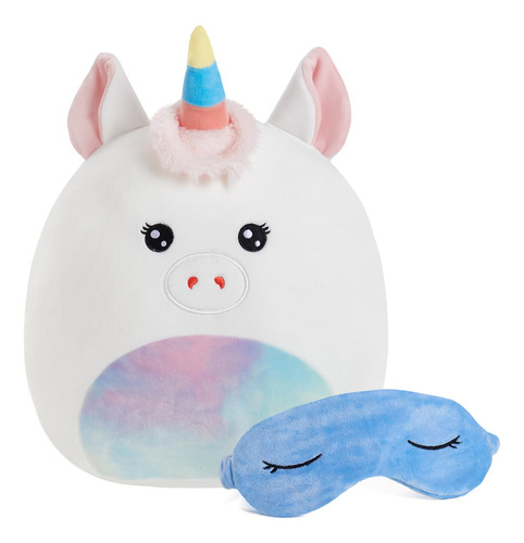  Almohada Unicornio Suave Con Mascara Ojos Ninos 