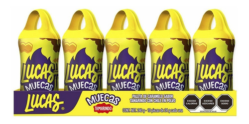 Lucas Muecas Paleta De Caramelo Sabor Tamarindo 10pz 240g