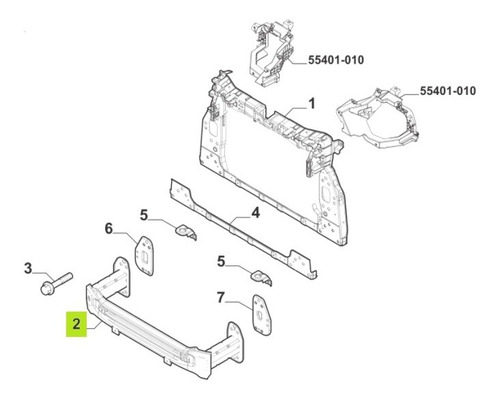 Alma Paragolpe Delt. -original- Fiat Toro Freedom 2021-