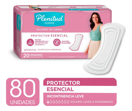 Plenitud Femme Protector Esencial 20 Unidades Pack X 4