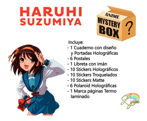 Haruhi Suzumiya Mystery Box Holografica Cuaderno + Anime