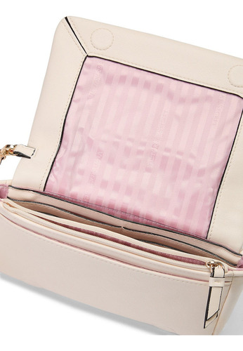 Cartera Para Celular Victoria's Secret Phone Wristlet Color Crema Diseño De La Tela Liso
