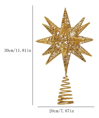 Decoración De 17 Estrellas Poligonales En La Parte Superior