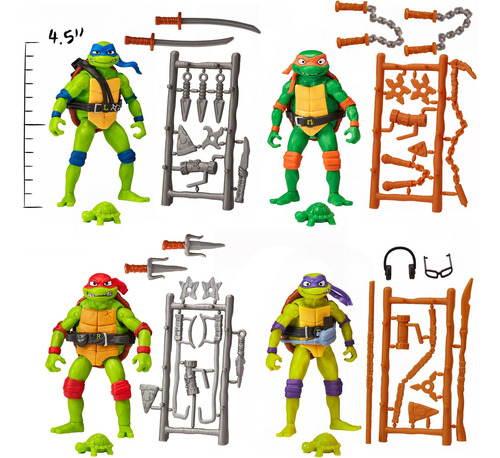 Tortugas Ninja Mutante Teenage: Mutant Mayhem Figura Básica