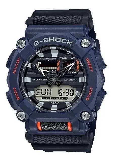 Relógio masculino Casio Gshock GA-900-1a | Cor da pulseira: preto