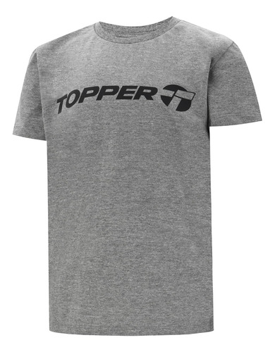 Remera Topper Niños Mc Brand Manga Corta Gris