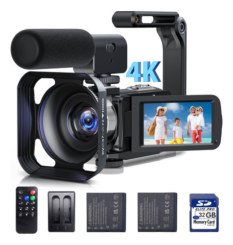 Cámara De Acción Webcam Videocamara Vlogging 4k 42mp 3in Mic