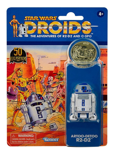 Star Wars R2-d2 Droides Con Moneda Colección Vintage 3.75 Pu