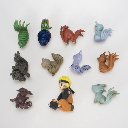 Kit 11 Boneco De Ação Naruto Bijuus Kurama Coleção