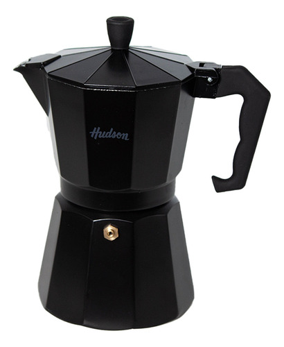 Cafetera Aluminio Hudson Negra 9 Tazas Full Black