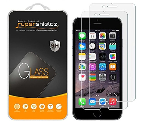 Mica Protectora De Vidrio Templado Para iPhone 66ssupershiel