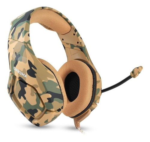 Audífonos gamer Onikuma K1-B camouflage yellow