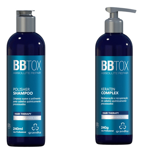 Grandha Bbtox Shampoo Mascara Reconstruçao Cabelo Danificado