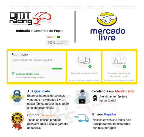 Kit Competicao Coroa Piao 30/15 Biz Pop Alongar A Relacao Cromada