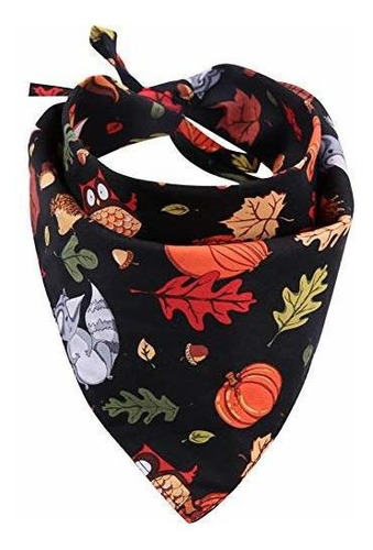 Kzhareen Bandana De Perro De Accion De Gracias Reversible T