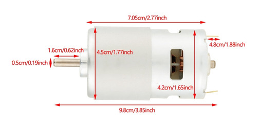 Motor Cepillado Dc En Miniatura De Alta Velocidad 775, 12 V,