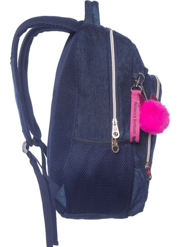 Imagem 7 de 8 de Kit Mochila Escolar Rebecca Bonbon Jeans Rb2055 + Estojo