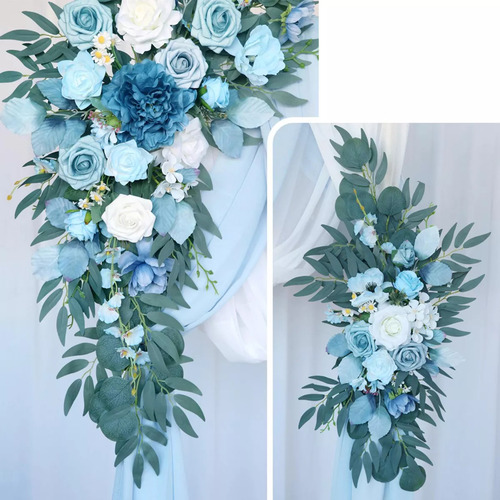 Arreglo Floral Hecho A Mano Con Forma De Arco De Boda, 2 Pie