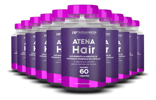 Atena Hair Skin E Nails Kit 10x 60cps Hf Suplementos