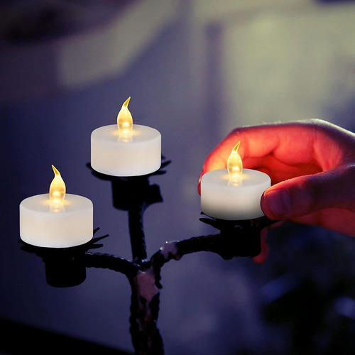 Imagen 10 de 10 de Velas A Pila Pack 12 Unidades - Vela Electrónica Luz Led