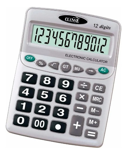 Calculadora De Mesa Classe 12 Dígitos Cla-8811 Cor Prateado