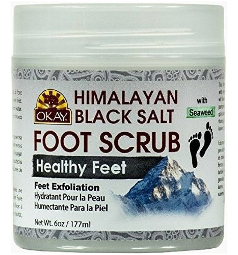 Salsa De Himalaya Black Salt With Seaweed Foot Scrub, 6 Onza