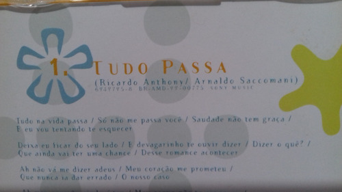 Cd Adriana E A Rapaziada - Tudo Passa (promo) Excelente (Usado)