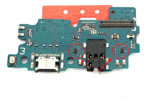 Placa Conector Carga Ci Para Samsung Galaxy A30 A305