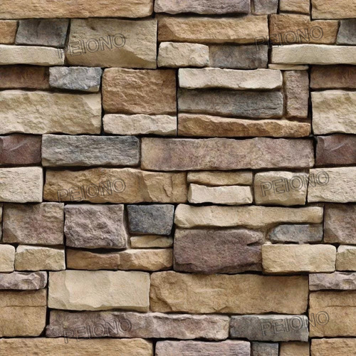 Imagen 4 de 7 de Papel Tapiz De Piedra Laja Ladrillo Autoadherible Pared