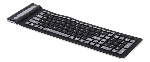 Zz Teclado De Goma Blanda Enrollable De Silicona Flex A