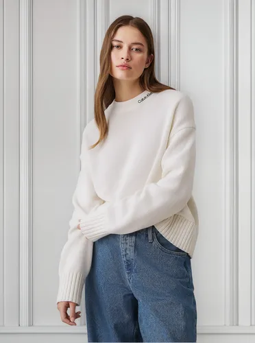 Saco Tejido De Lana Con Logo En El Cuello Calvin Klein