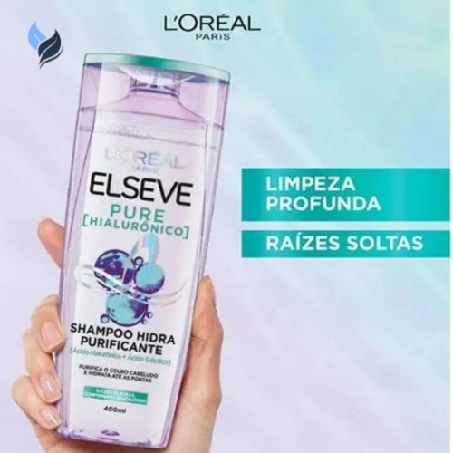 Kit Elseve Loreal Pure Hialurônico Shampoo Condicionador Top