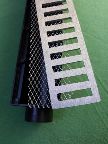 Ralo Linear 6x50 Em Alumínio Com Caixa Coletora E Tela Anti Insetos