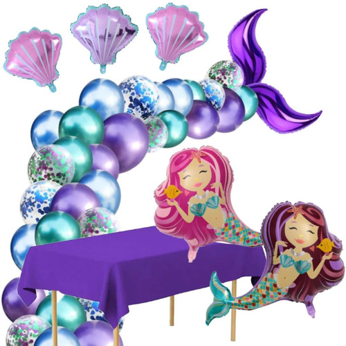Mermaid Tail Balloon Garland Kit For Birthdays, Baby Sh...